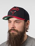 Бейсболка MITCHELL NESS арт. HP9355-CBUBLCK Chicago Bulls NBA (черный / красный)